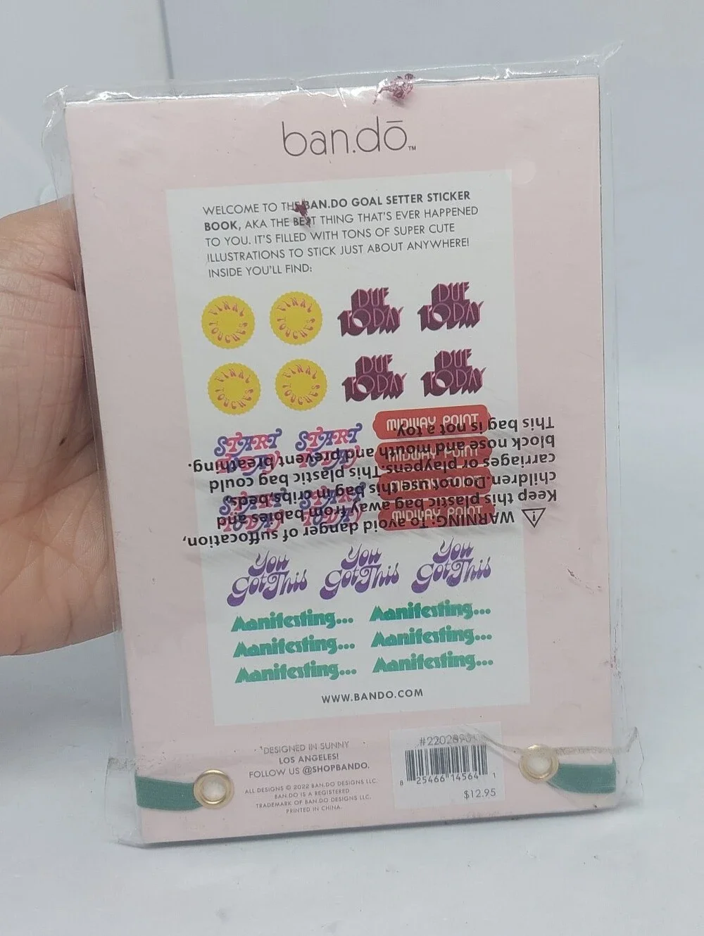 Ban.do Sticker Book Goal Setter Pink Journaling Planner Theme 2202090 NIP